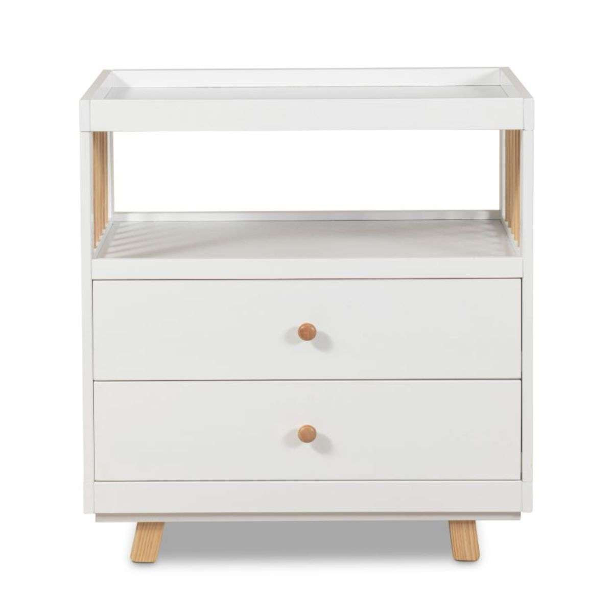 Aspen Change Table with Drawers - White/Natural