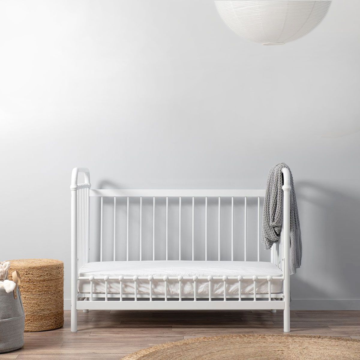 Sonata Cot Toddler Bed Conversion - White - Mocka Australia