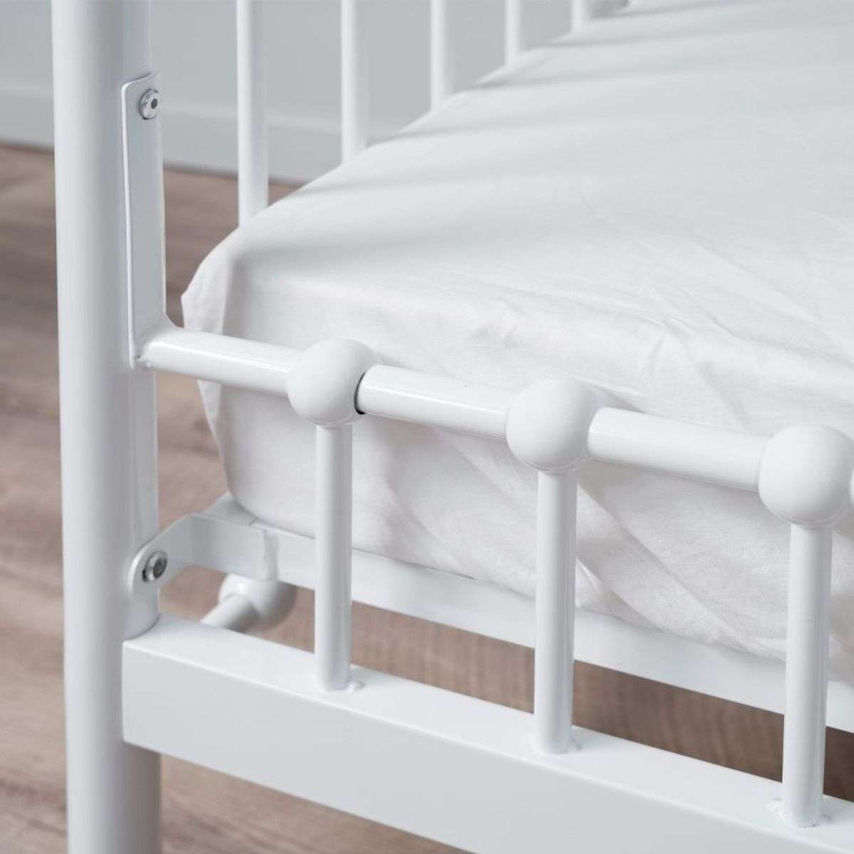 Sonata Cot Toddler Bed Conversion - White - Mocka Australia