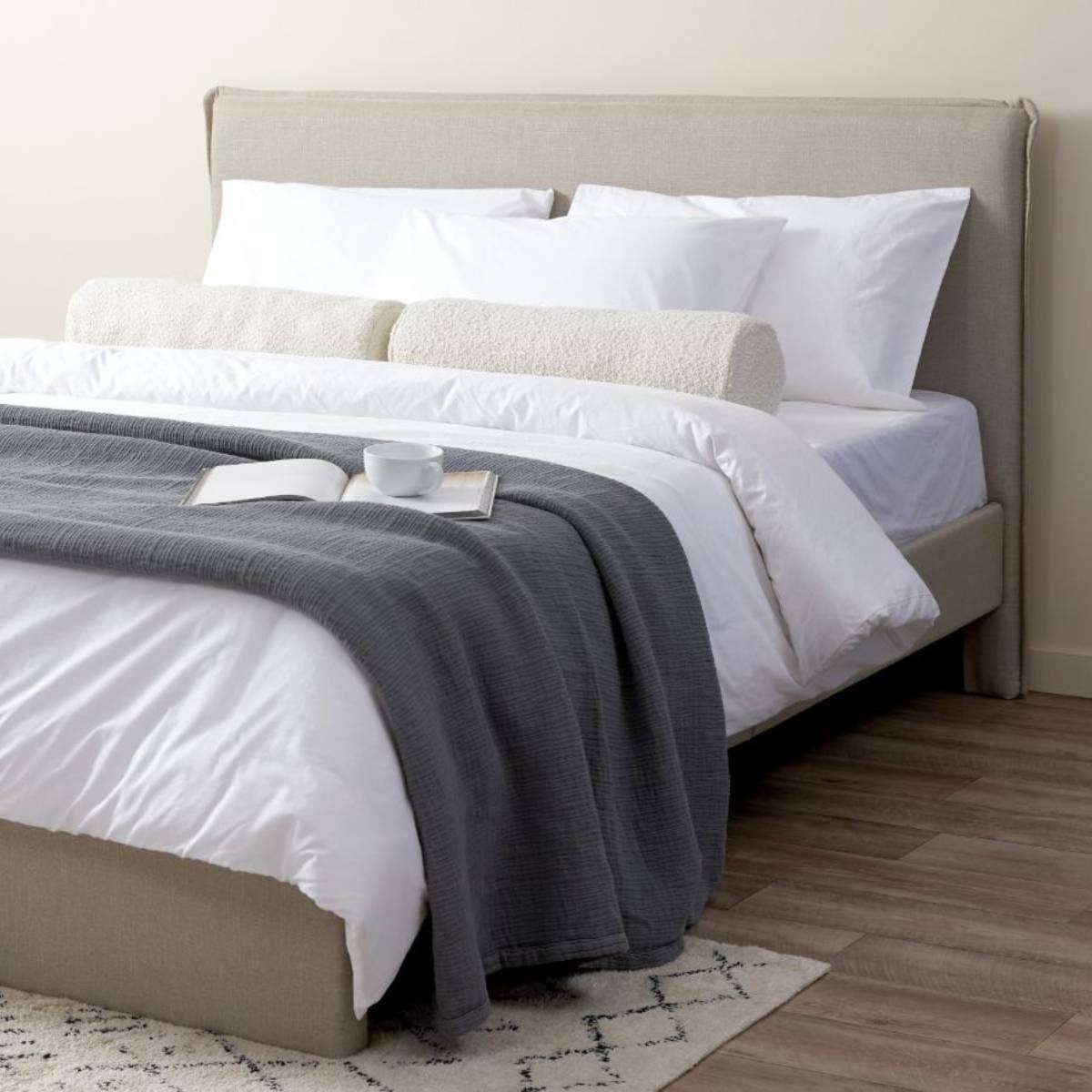Peyton Queen Bed - Oatmeal - Mocka Australia