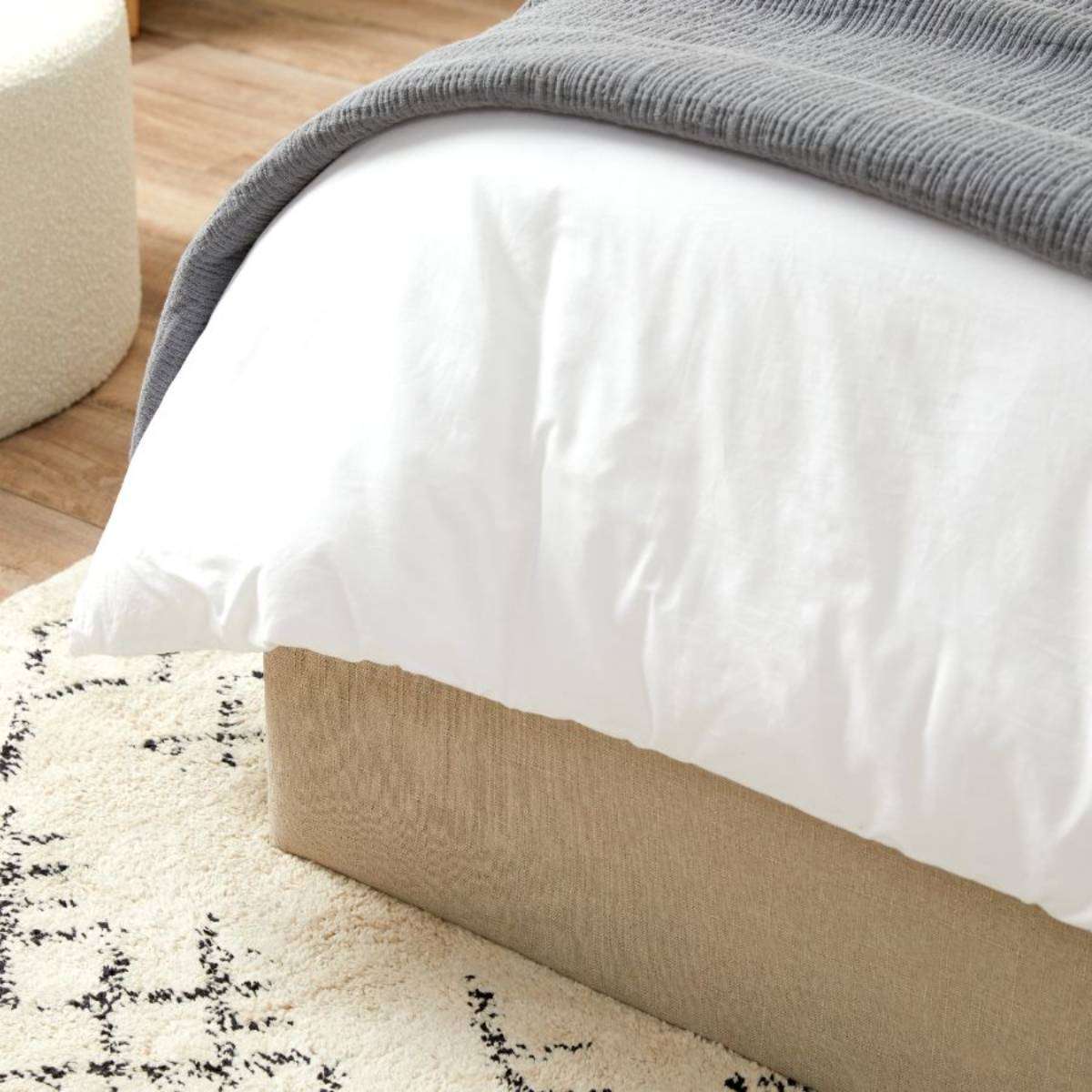 Peyton Queen Bed - Oatmeal - Mocka Australia