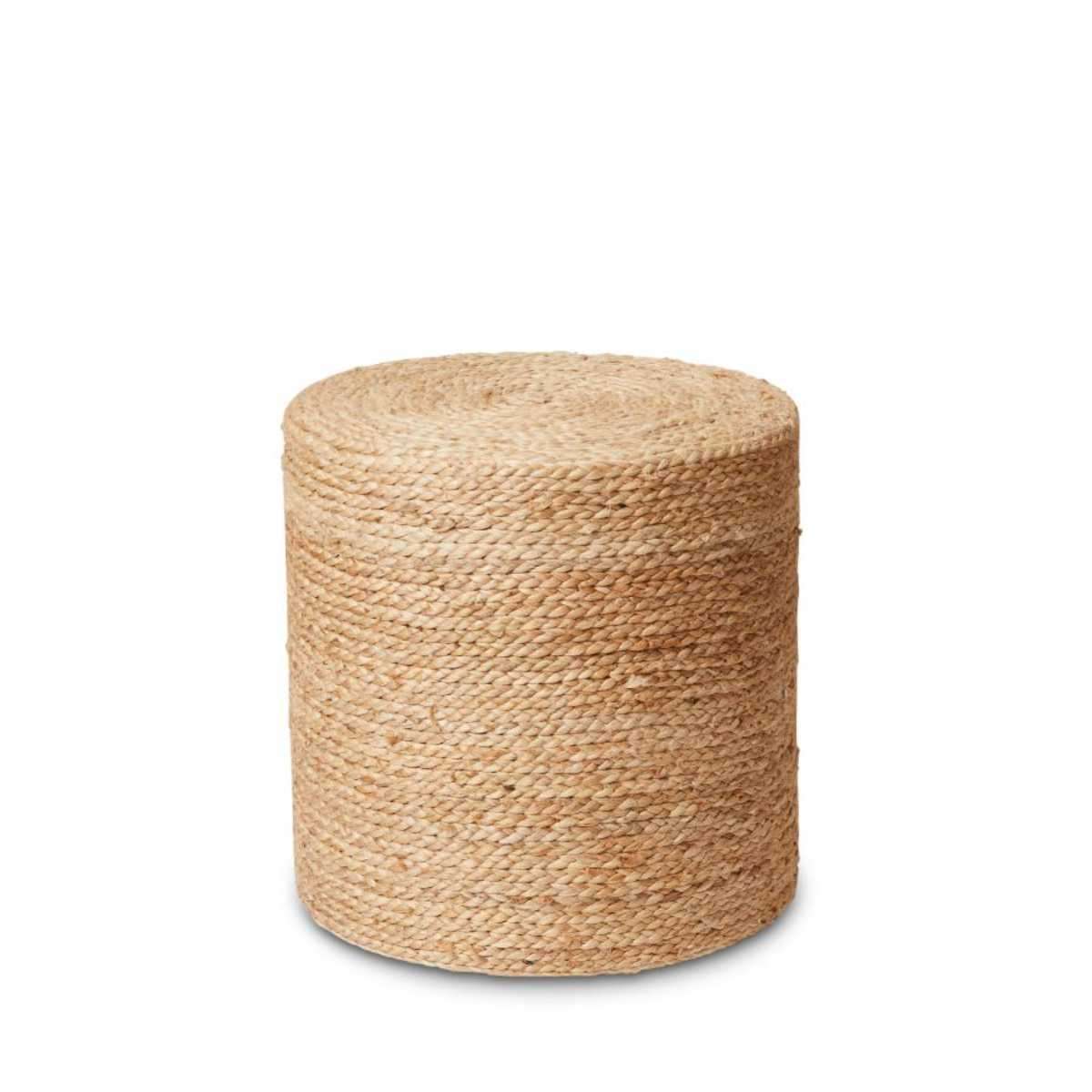 Jute Round Ottoman Soft and Stylish Mocka