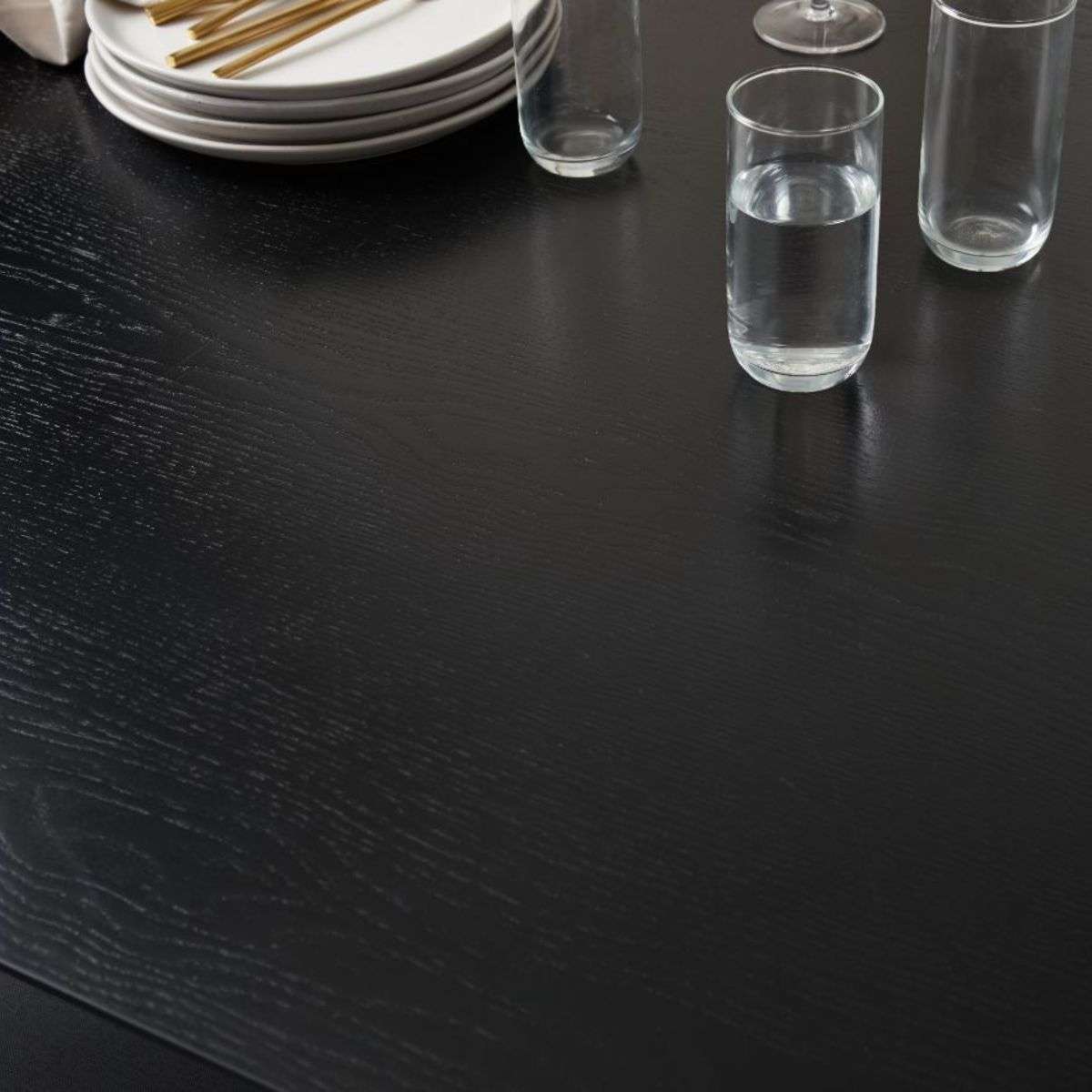 Zander 6 Seater Dining Table - Black
