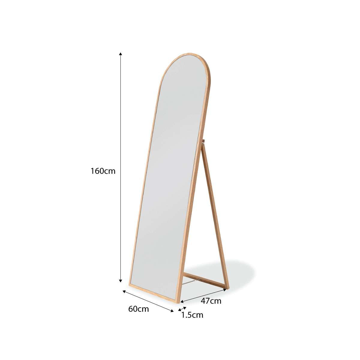 Lena Full Length Arch Oak Mirror Shop At Mocka