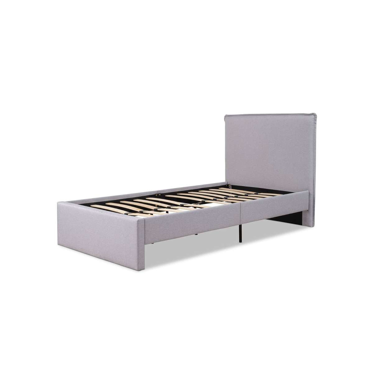 Peyton King Single Bed - Light Grey