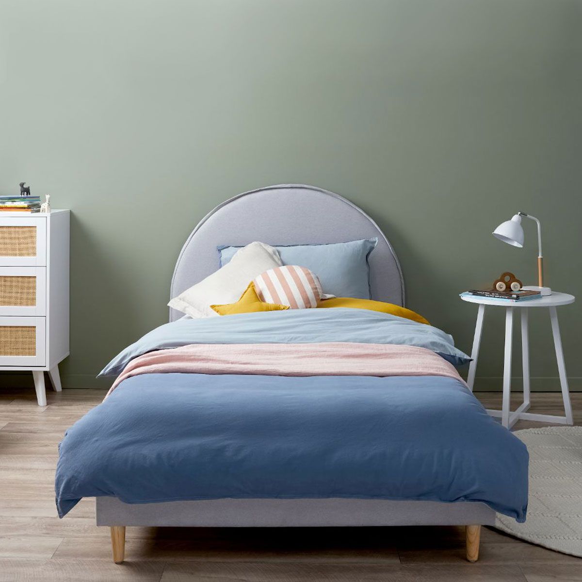 Imogen Single Bed - Light Grey