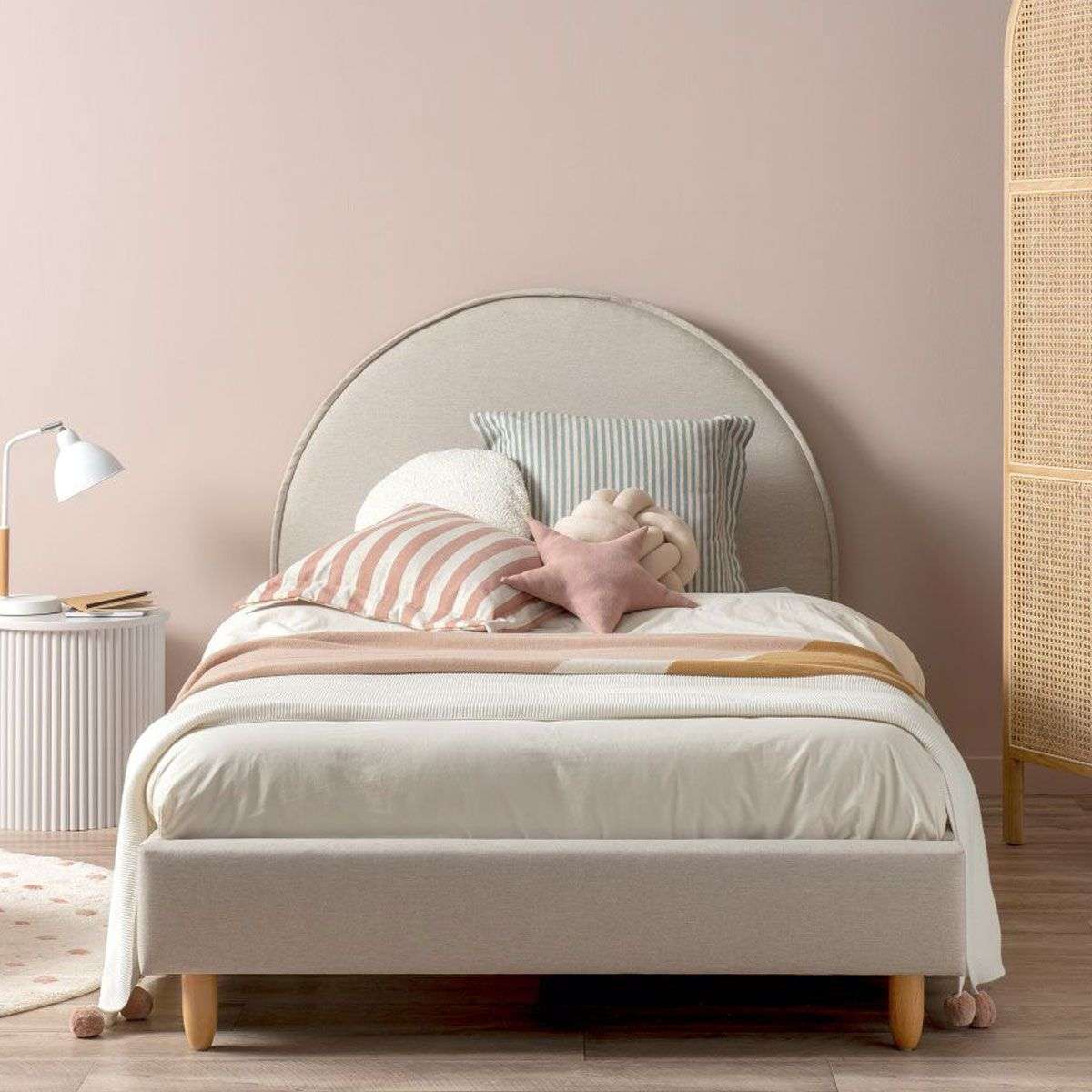 Imogen Single Bed Natural + Mattress Bundle