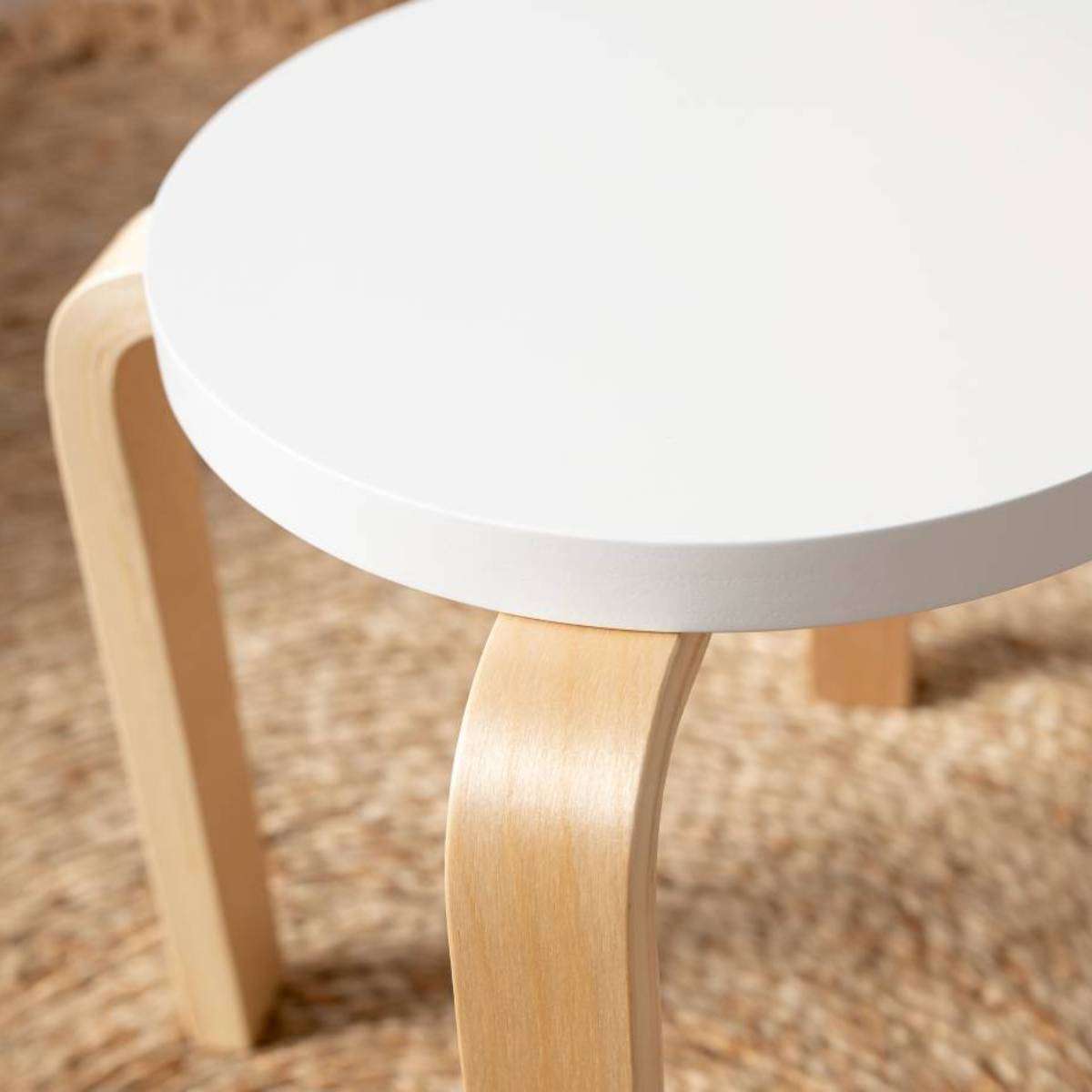 Hudson Kids Stool - Set of 2 - White/Natural