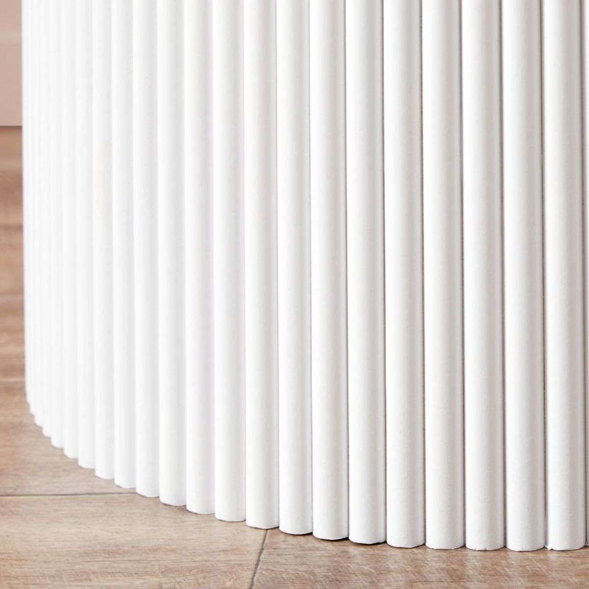 Eve Drum Side Table - White - Mocka Australia