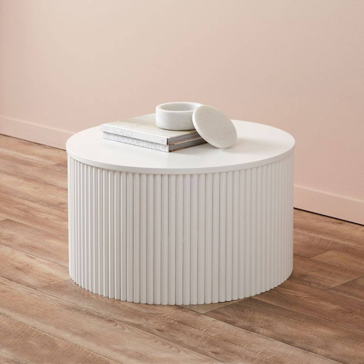 Eve Drum Coffee Table - White