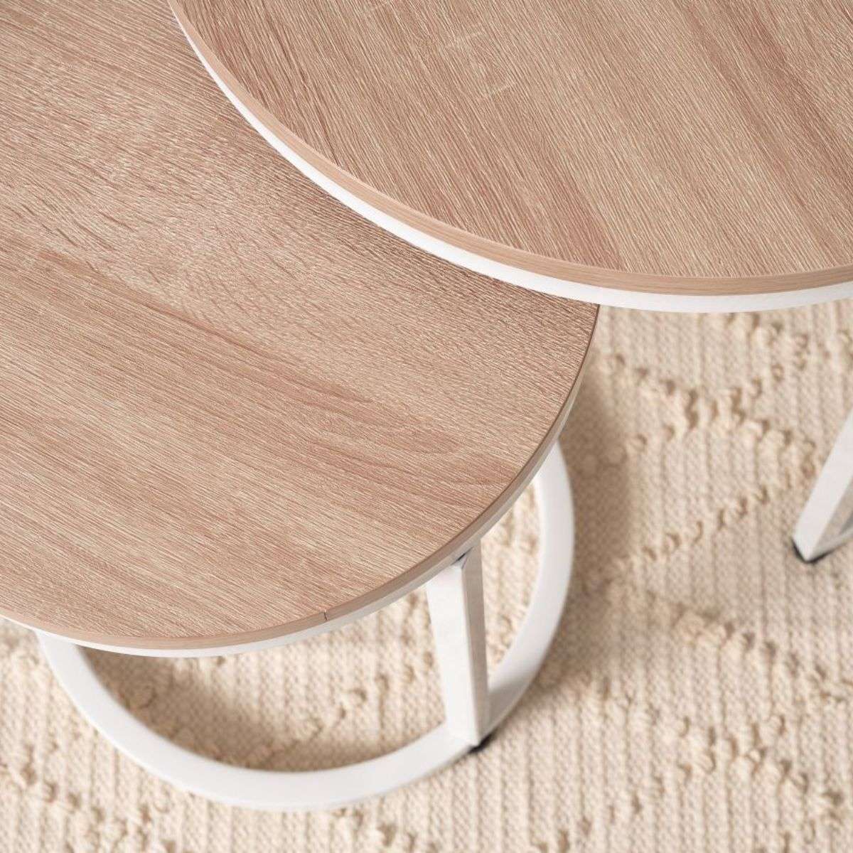 Vigo Nesting Side Tables - White