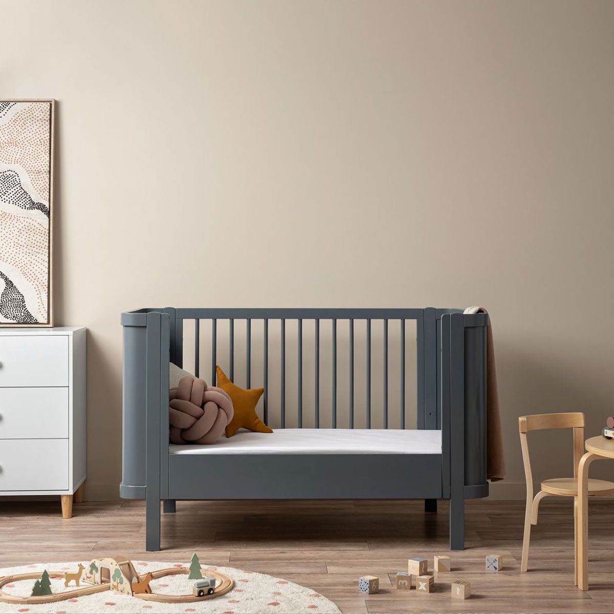 Orlando Cot Toddler Bed Conversion - Charcoal