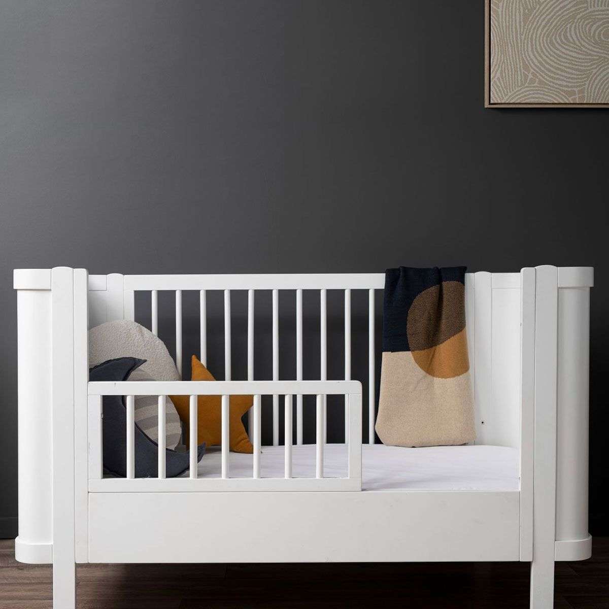 Orlando Cot Toddler Bed Half Frame - White