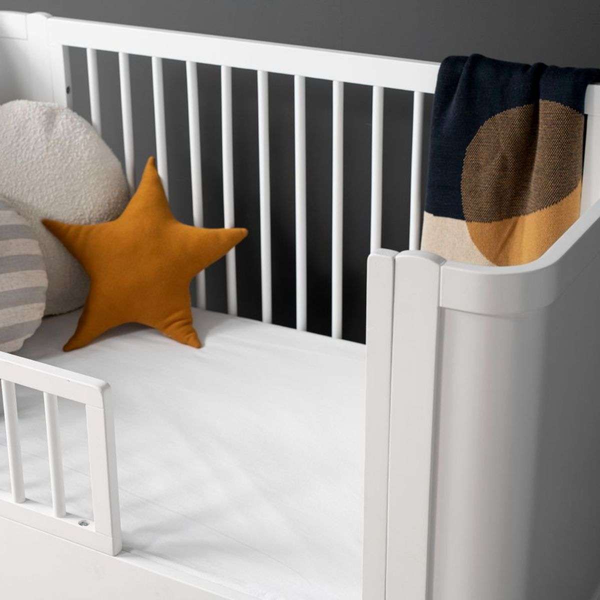 Orlando Cot Toddler Bed Half Frame - White - Mocka Australia