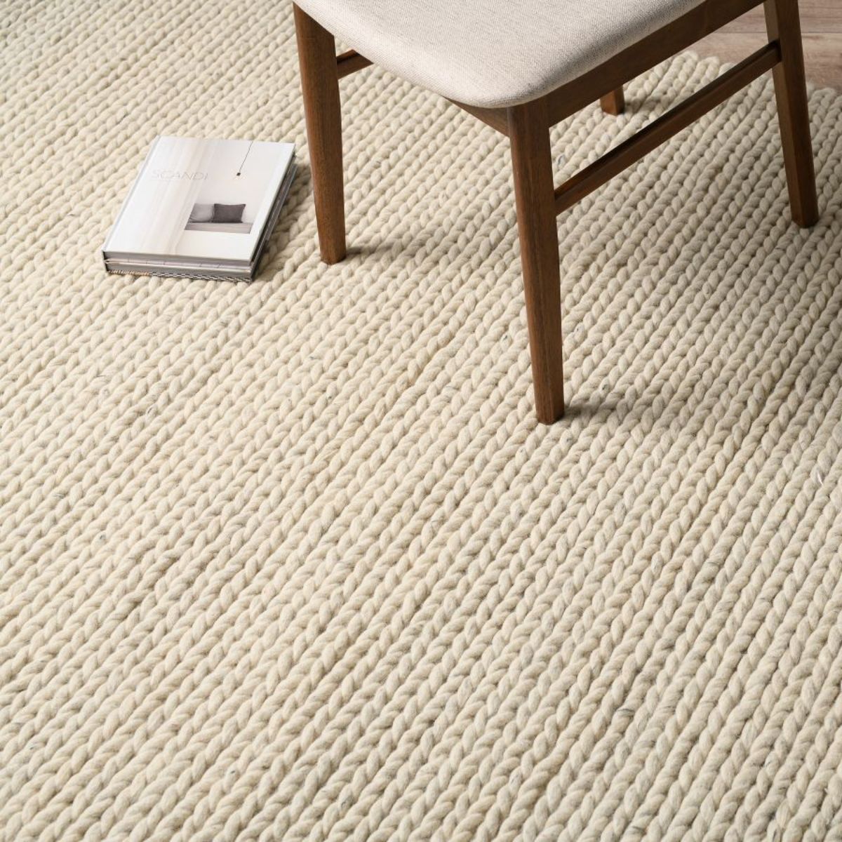 Charlotte Braided Wool Rug - Large - Natural Marle