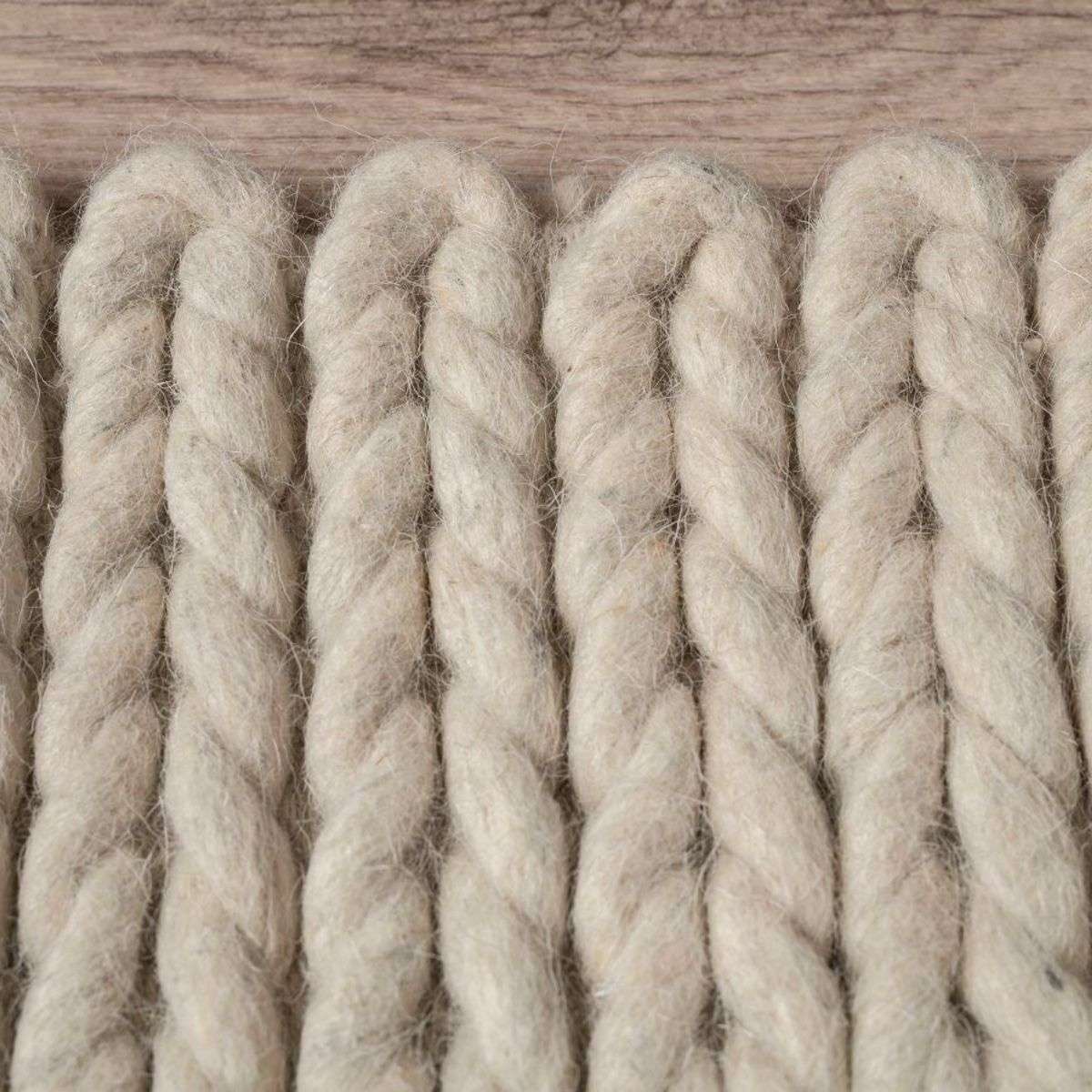 Charlotte Braided Wool Rug - Large - Natural Marle