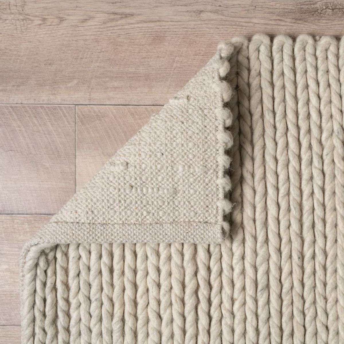 Charlotte Braided Wool Rug - Large - Natural Marle