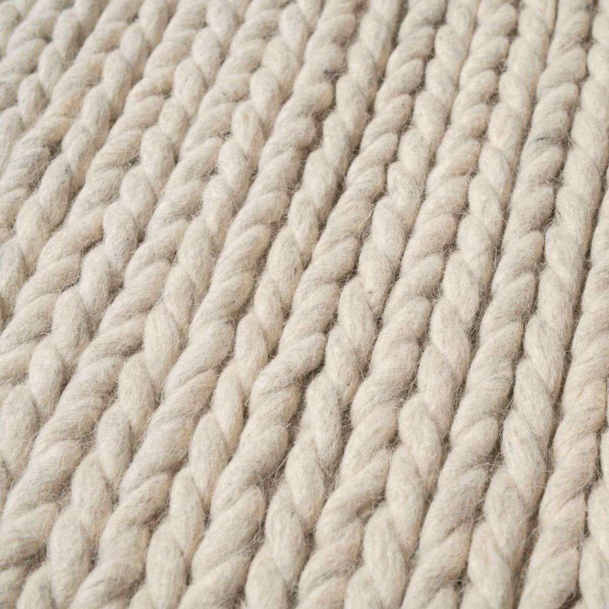 Charlotte Braided Wool Rug - Large - Natural Marle