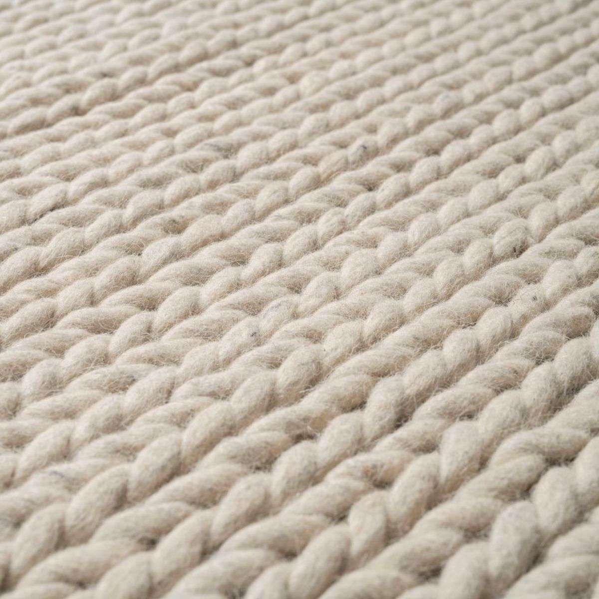 Charlotte Braided Wool Rug - Large - Natural Marle