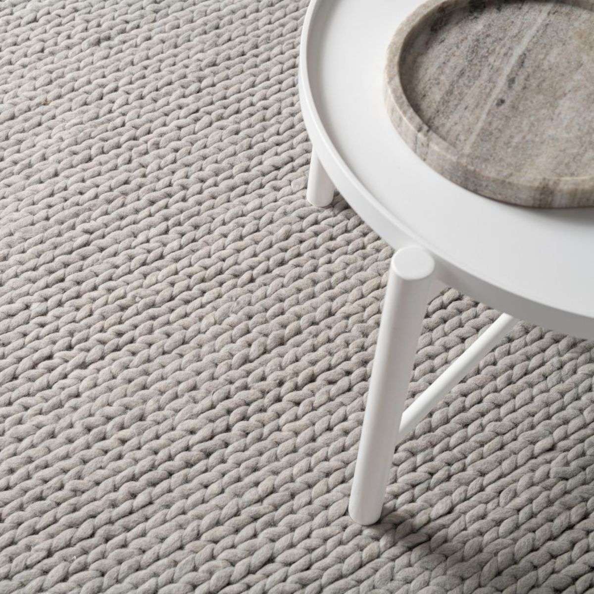 Charlotte Braided Wool Blend Rug - Large - Grey