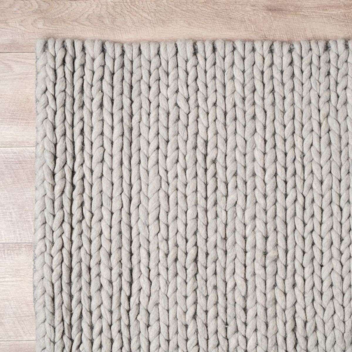 Charlotte Braided Wool Blend Rug - Large - Grey