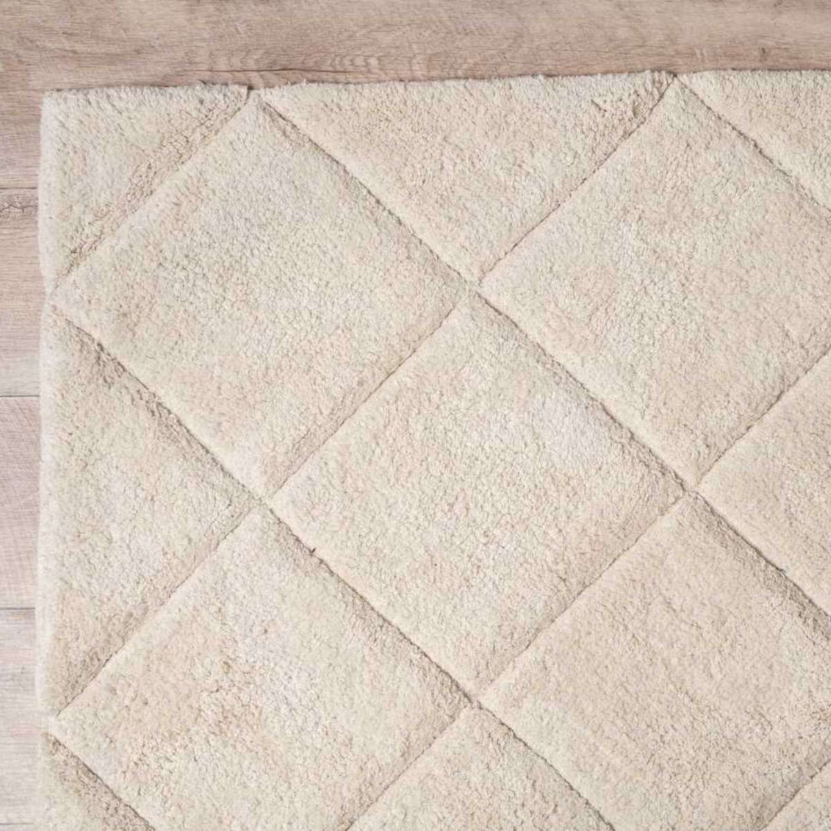 Rea Diamond Floor Rug - Extra Large - Cream