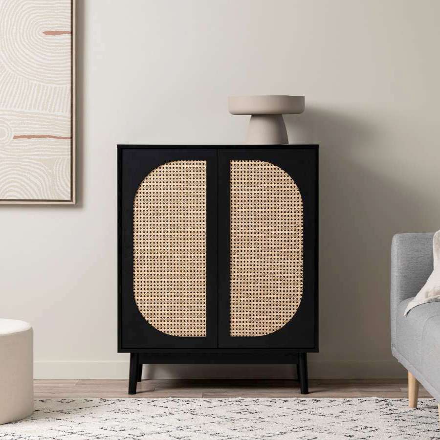 Claremont Two Door Cabinet - Black - Mocka Australia
