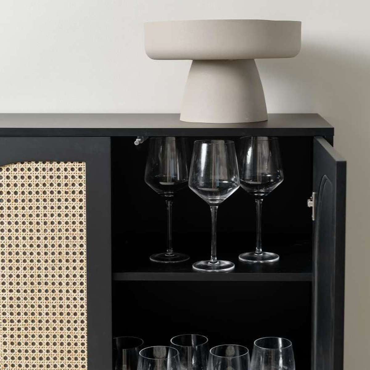 Claremont Two Door Cabinet - Black - Mocka Australia