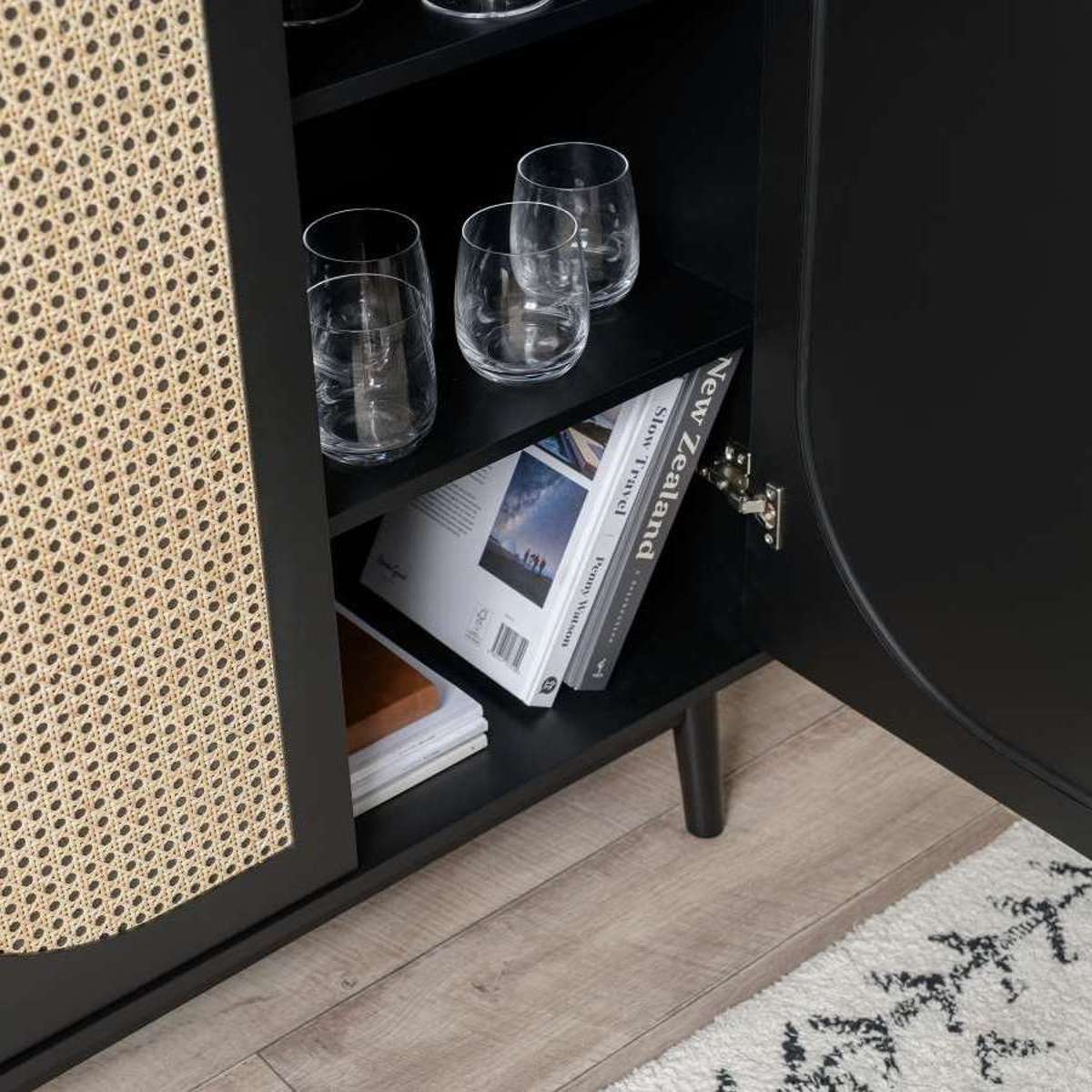 Claremont Two Door Cabinet - Black - Mocka Australia