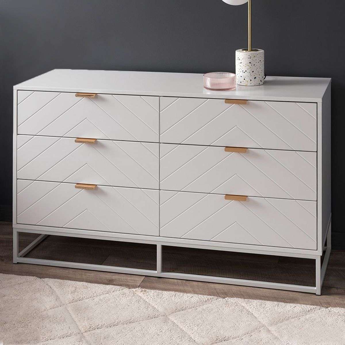 Inca Six Drawers - White - Mocka Australia