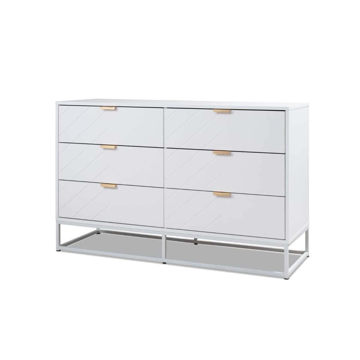 Inca Six Drawers - White - Mocka Australia