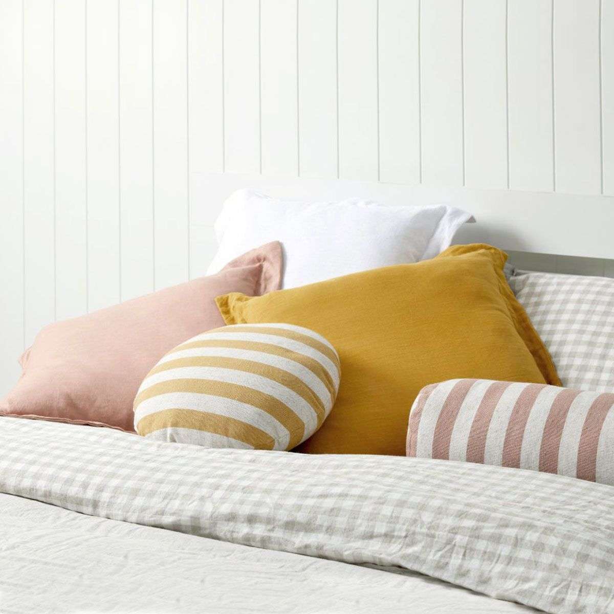Mocka Linen Cushion - Coral Sand - Mocka Australia