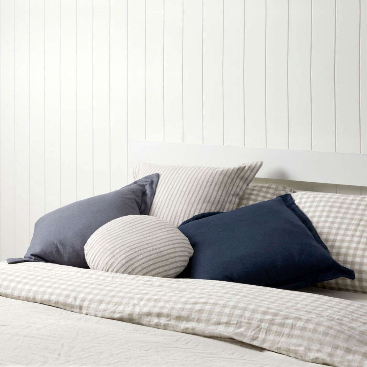 Mocka Linen Cushion - Petrol Blue