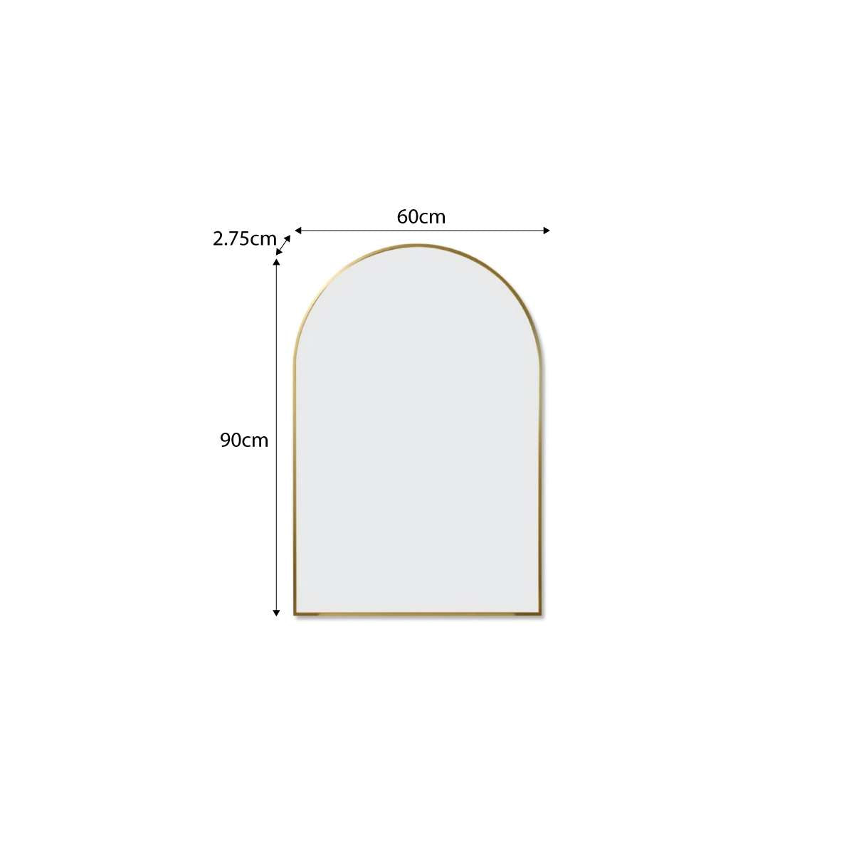 Tait Metal Arch Mirror - Gold