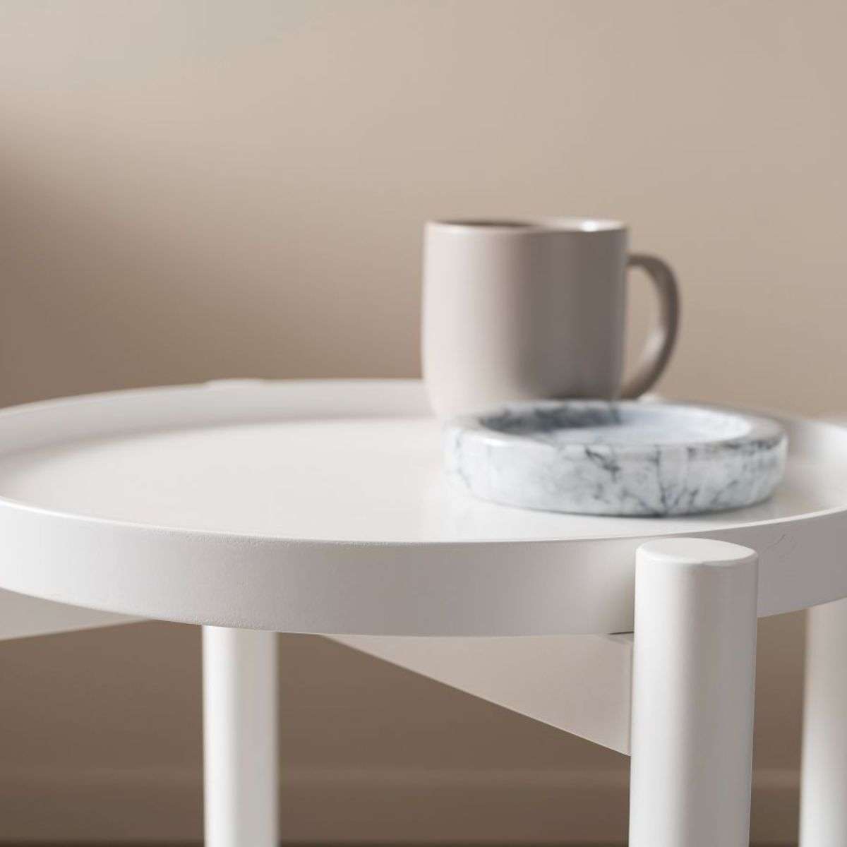 Olwyn Side Table - White