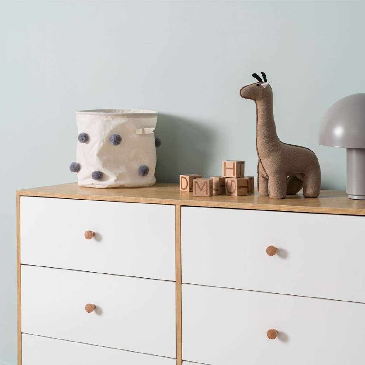 Aspen Six Drawer - White/Natural - Mocka Australia