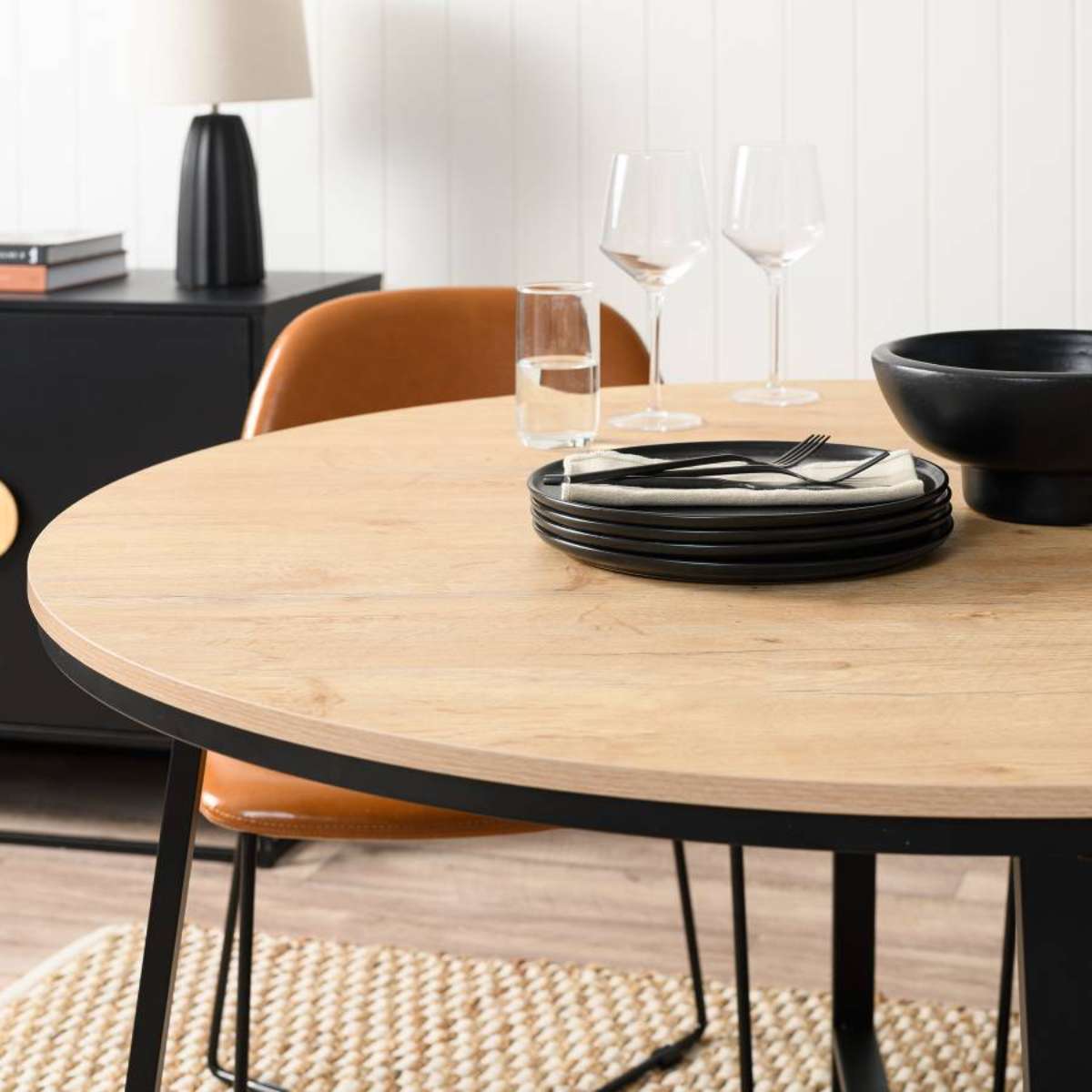 Reese 4 Seater Dining Table - Black