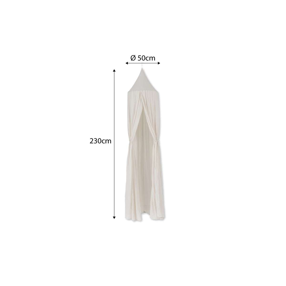 Mocka Linen Look Canopy - Oatmeal