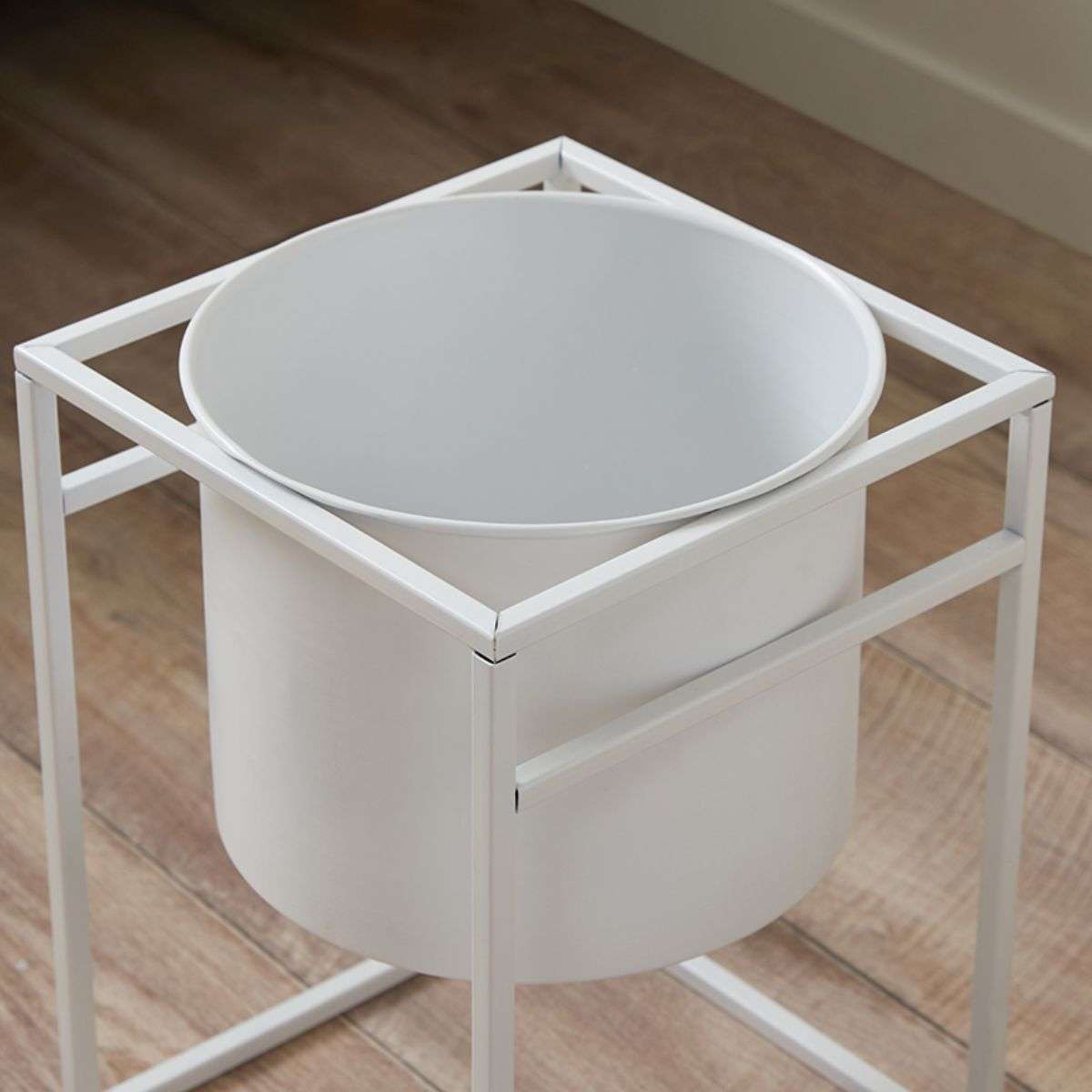 Brent Metal Plant Stand White - Short