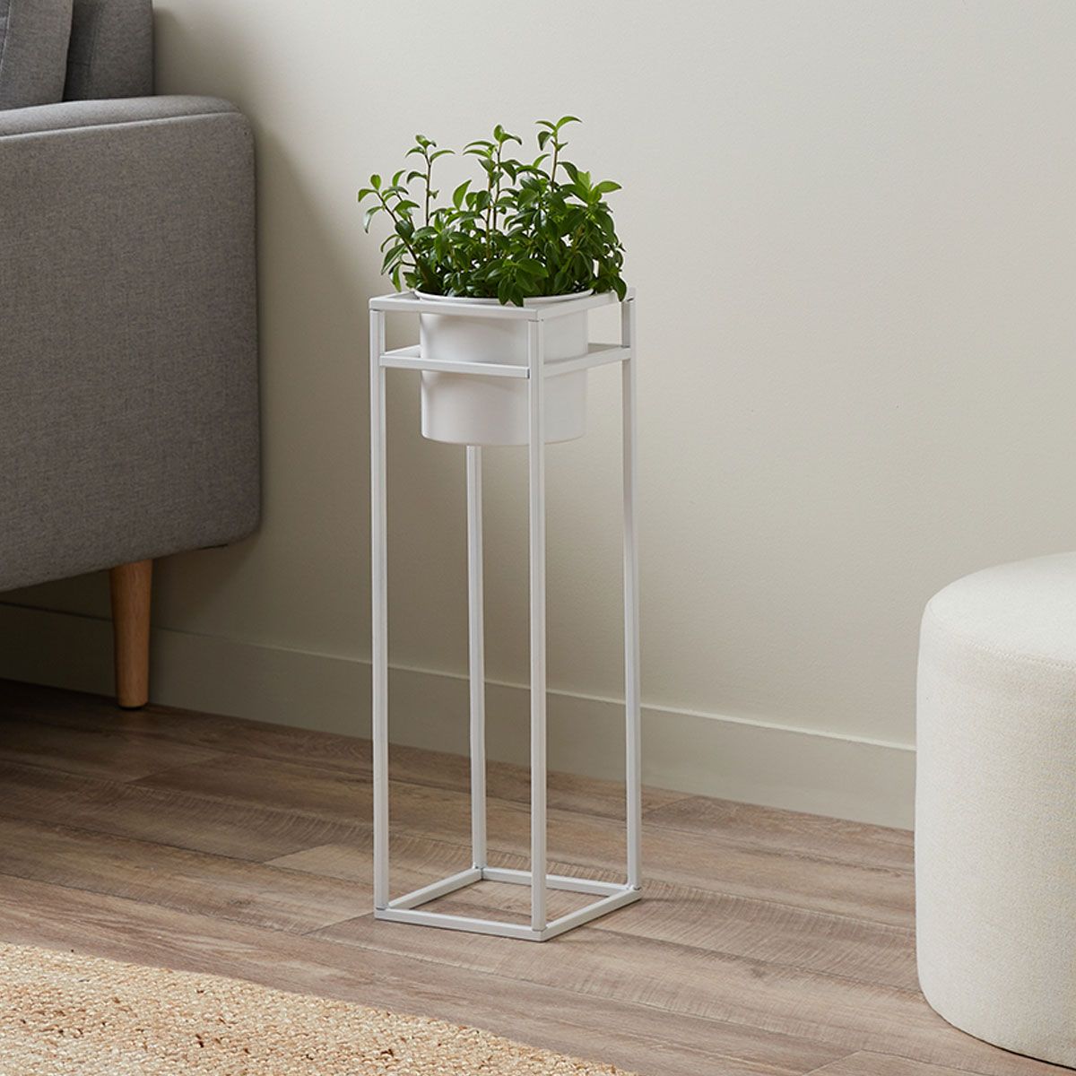 Brent Metal Plant Stand White - Tall