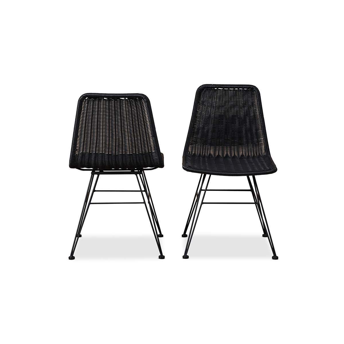 Xavier Dining Chair - Set of 2 - Black - Mocka Australia