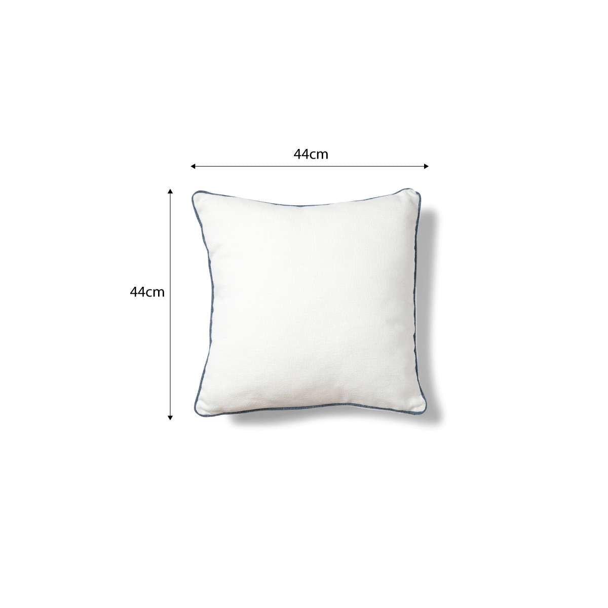 Mocka Piped Cushion - White/Navy