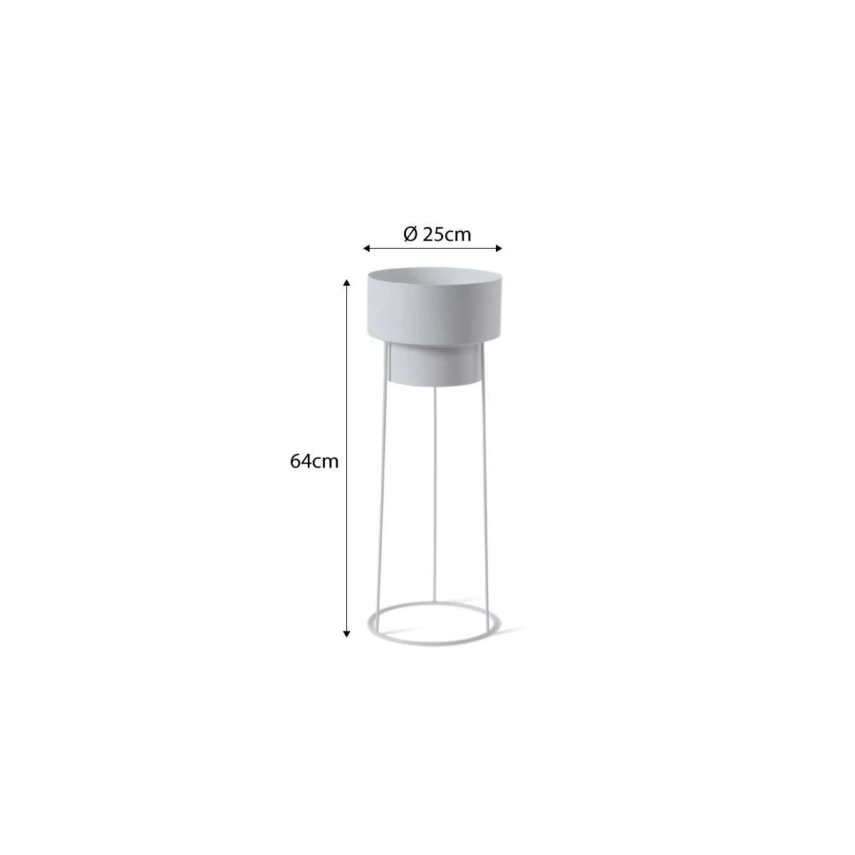 Constance Metal Plant Stand - White - Tall