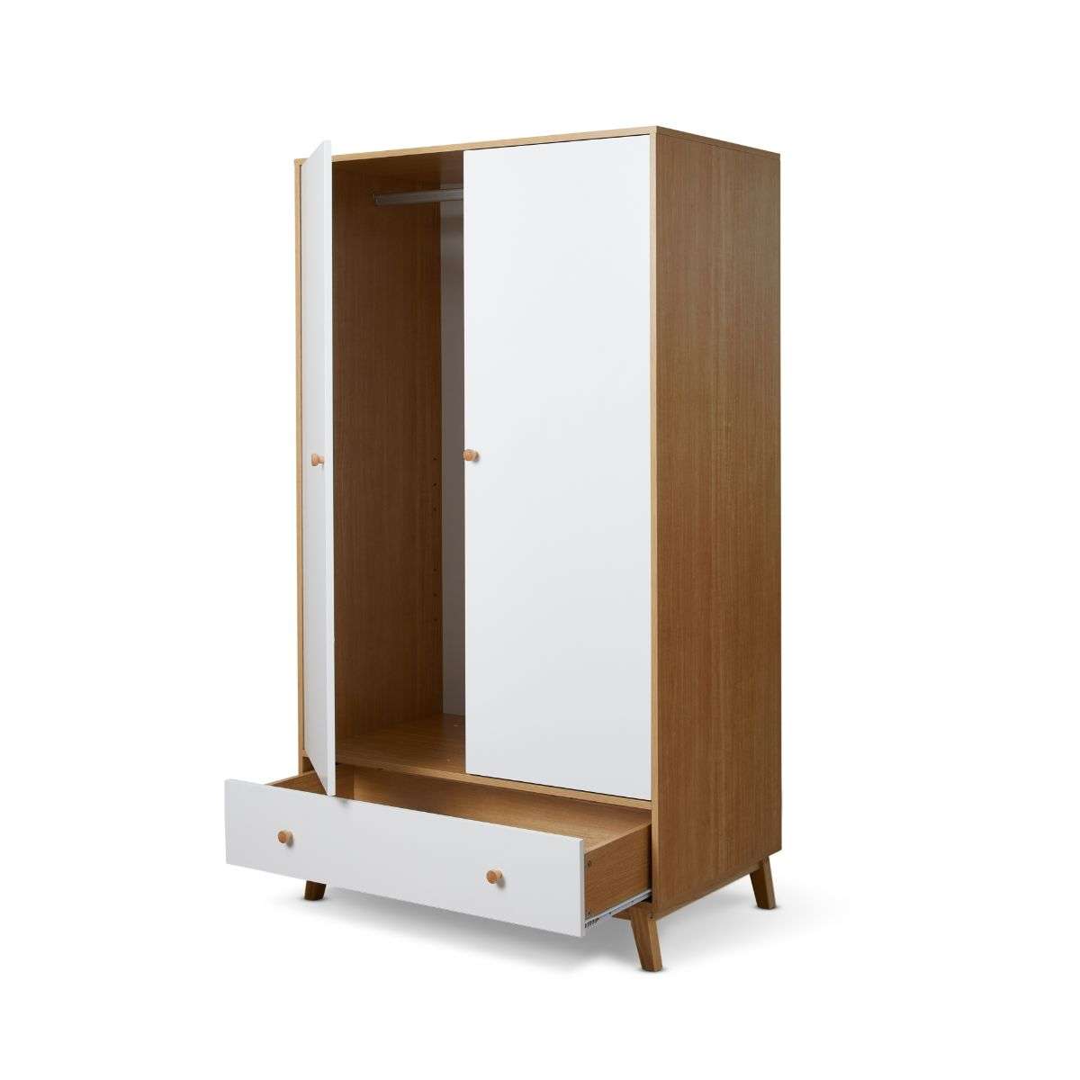 Aspen Wardrobe - White/Natural