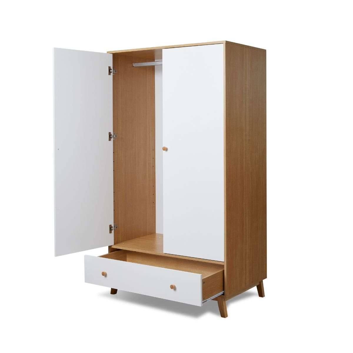 Aspen Wardrobe - White/Natural