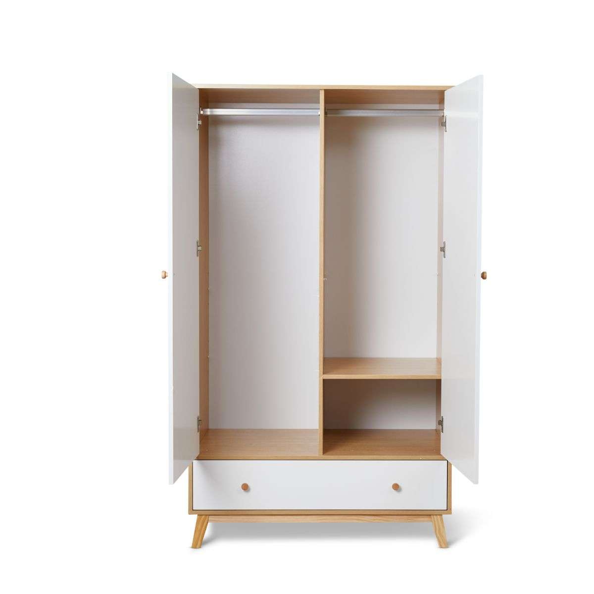 Aspen Wardrobe - White/Natural