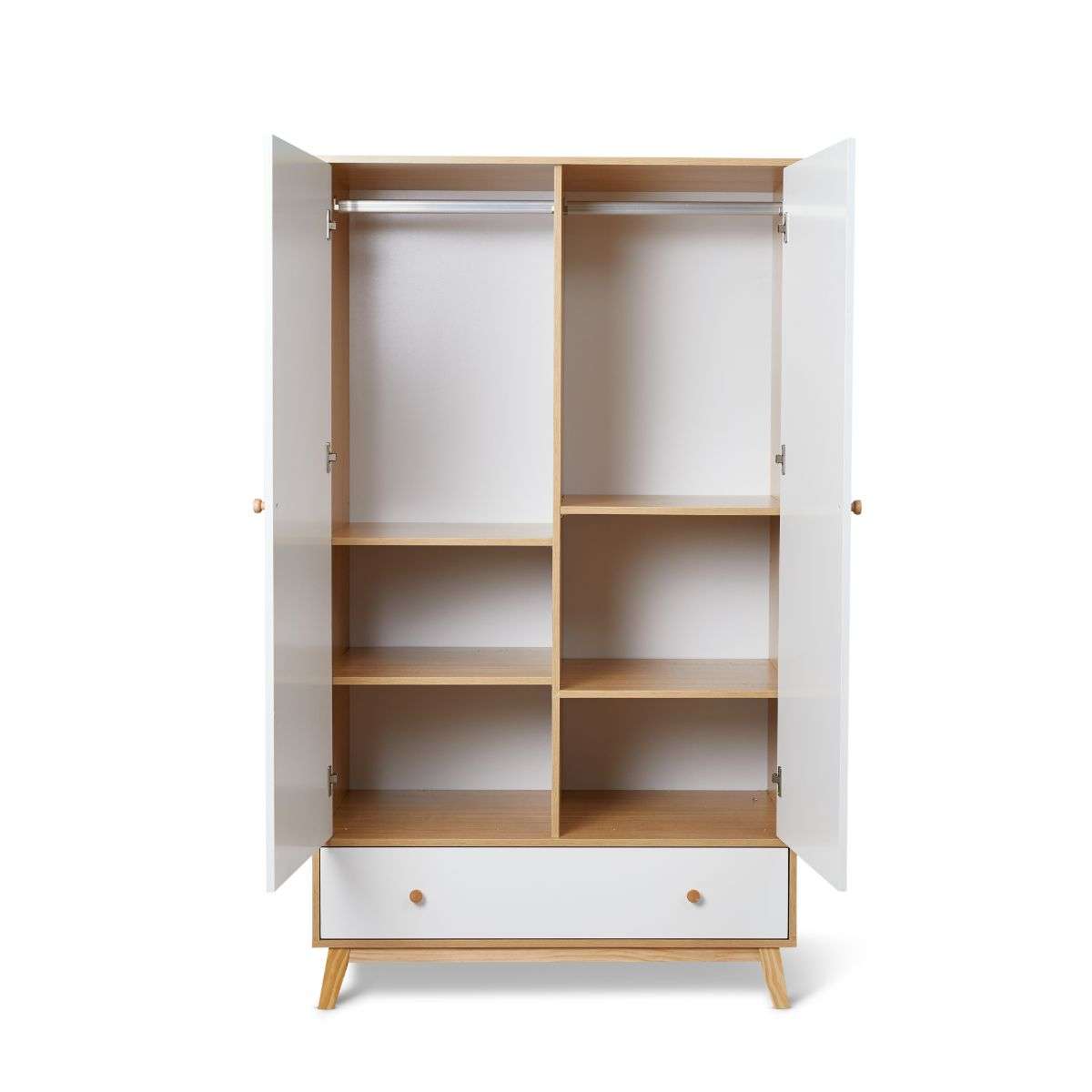 Aspen Wardrobe - White/Natural