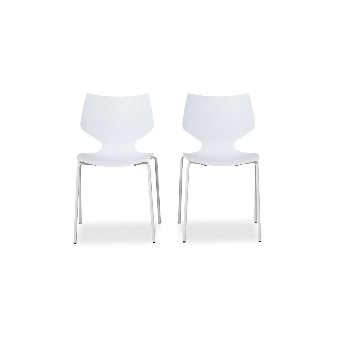 Pia Dining Chair - Set of 2 - White