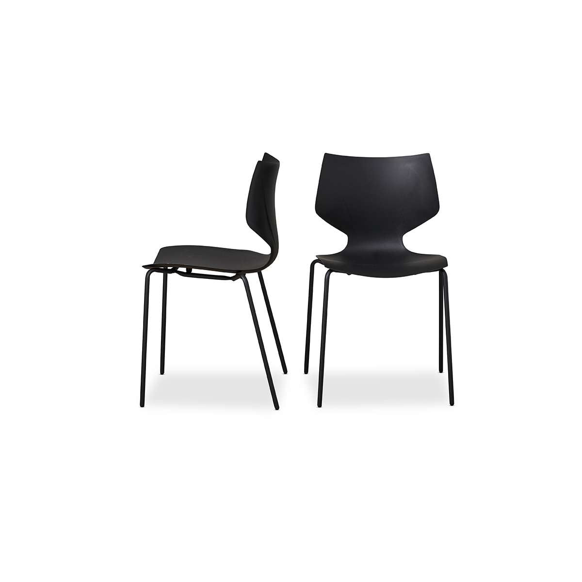 Pia Dining Chair - Set of 2 - Black