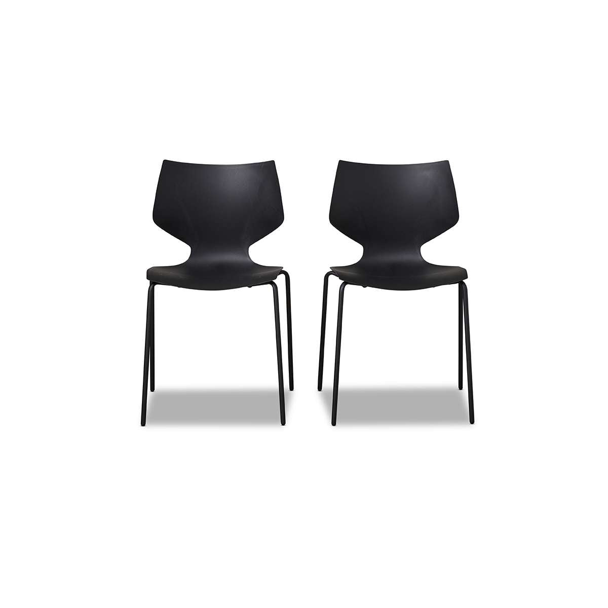 Pia Dining Chair - Set of 2 - Black